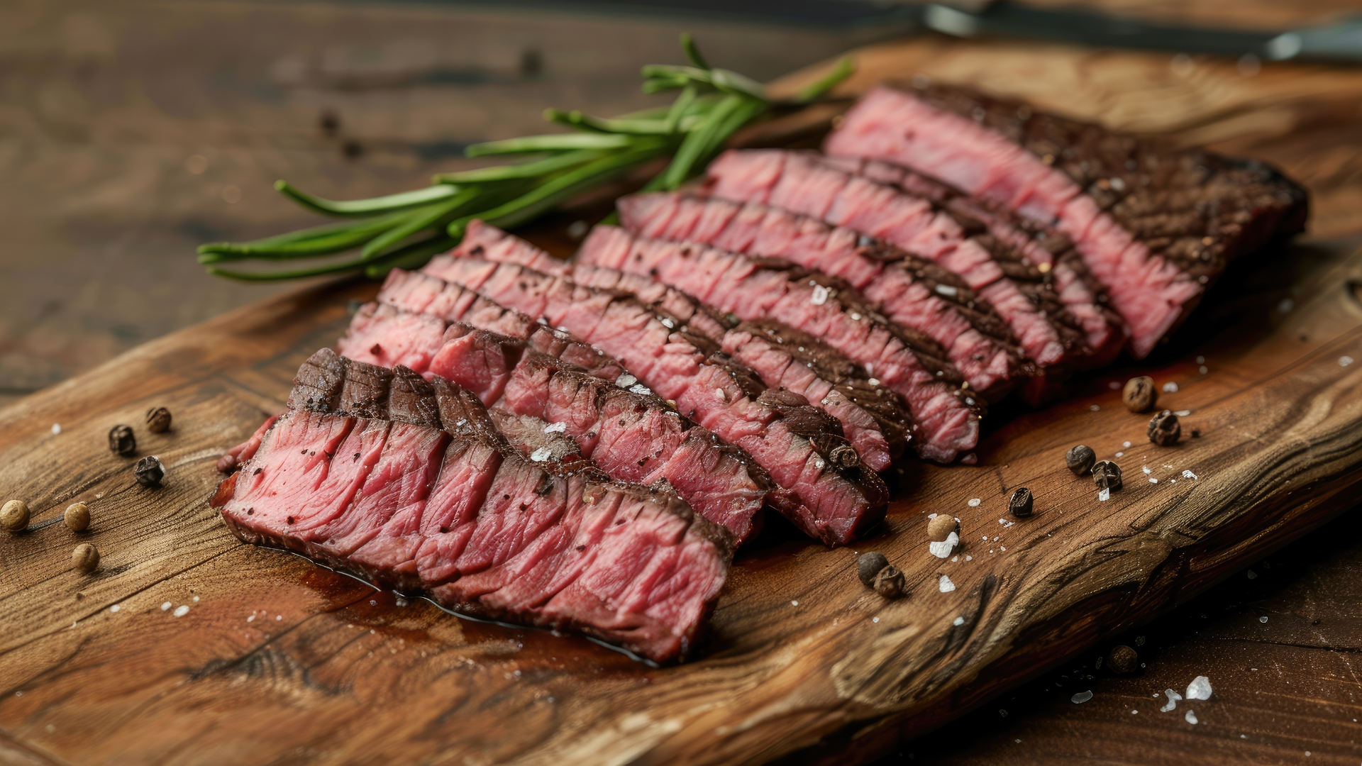Steak on a chop board